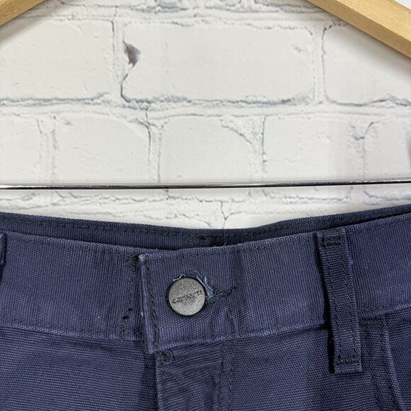 Carhartt Flame Resistant Jeans Men 34X32 Navy Blue Loose Fit Denim Carpenter - Picture 3 of 16